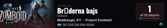 Br�derna bajs live status badge