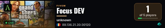Focus DEV live status badge