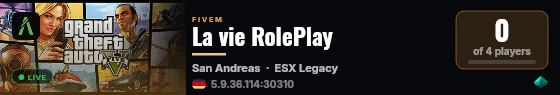 La vie RolePlay  live status badge