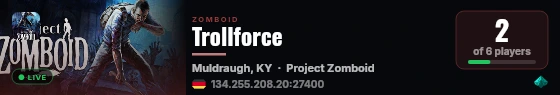 Trollforce live status badge
