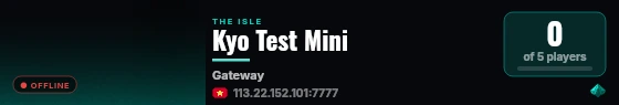 Kyo Test Mini live status badge