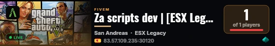 Za scripts dev | [ESX Legacy] live status badge