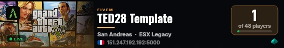 TED28 Template live status badge