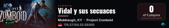 Vidal y sus secuaces live status badge