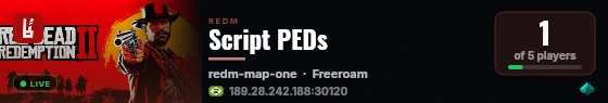 Script PEDs live status badge