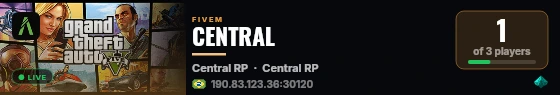 CENTRAL live status badge