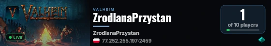 ZrodlanaPrzystan live status badge