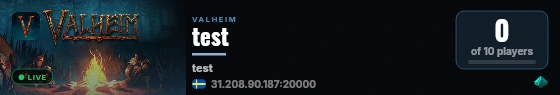 test live status badge