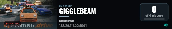GIGGLEBEAM live status badge