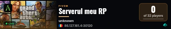 Serverul meu RP live status badge