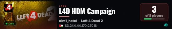 L4D HDM Campaign live status badge