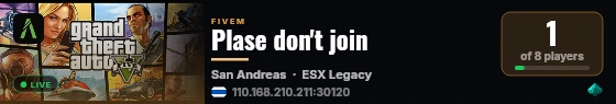 Plase don't join live status badge
