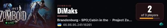 DiMaks live status badge