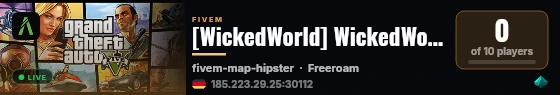 [WickedWorld] WickedWorld live status badge