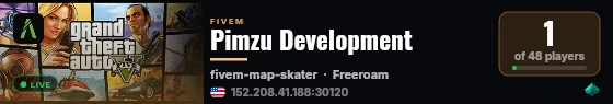 Pimzu Development live status badge