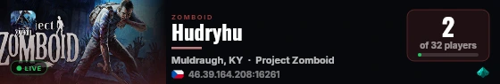 Hudryhu live status badge