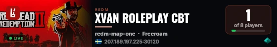 XVAN ROLEPLAY CBT live status badge