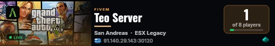 Teo Server live status badge