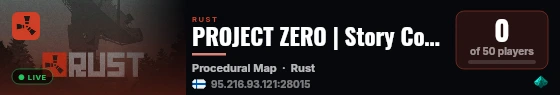 PROJECT ZERO | Story Co-op Survival live status badge