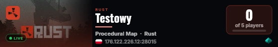 Testowy live status badge