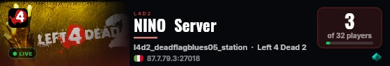 NINO  Server live status badge
