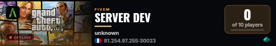 SERVER DEV live status badge