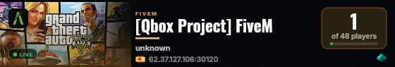 [Qbox Project] FiveM live status badge