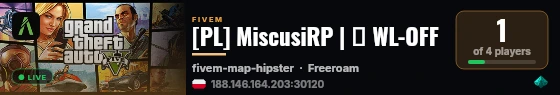 [PL] MiscusiRP | 📜 WL-OFF live status badge