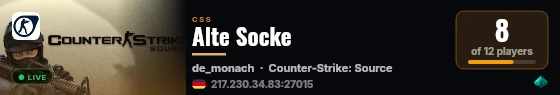 Alte Socke live status badge