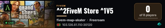 ^^2FiveM Store ^1V5 live status badge