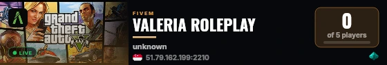 VALERIA ROLEPLAY live status badge