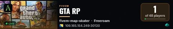 GTA RP live status badge