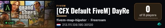 [CFX Default FiveM] DayRe live status badge