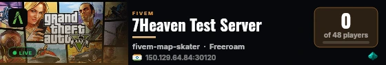 7Heaven Test Server live status badge