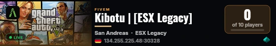 Kibotu | [ESX Legacy] live status badge