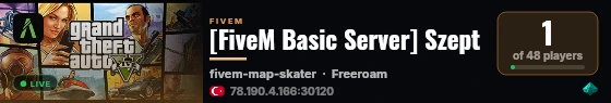[FiveM Basic Server] Szept live status badge