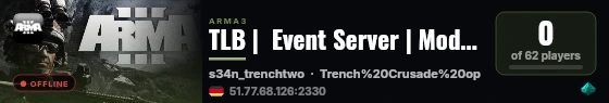 TLB |  Event Server | Modpack: Operation Trench Crusade V1 live status badge