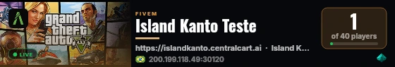 Island Kanto Teste live status badge