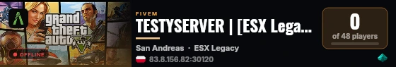 TESTYSERVER | [ESX Legacy] live status badge