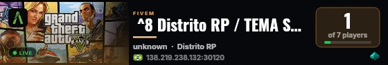  ^8 Distrito RP / TEMA SP - ^1RED Edition live status badge