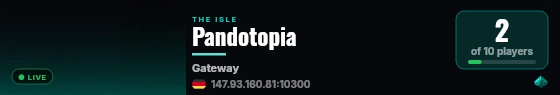 Pandotopia live status badge