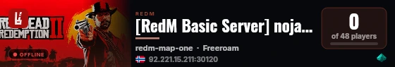 [RedM Basic Server] nojaus-serveris live status badge