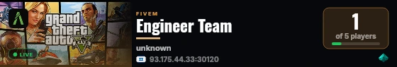 Engineer Team live status badge