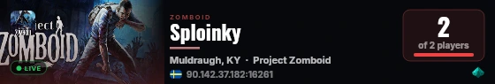 Sploinky live status badge