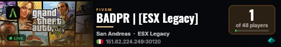 BADPR | [ESX Legacy] live status badge