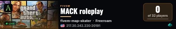 MACK roleplay live status badge