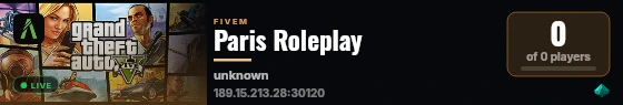 Paris Roleplay live status badge