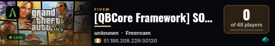 [QBCore Framework] SOUTH CITY live status badge