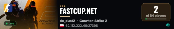 FASTCUP.NET live status badge