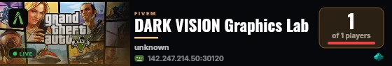 DARK VISION Graphics Lab live status badge